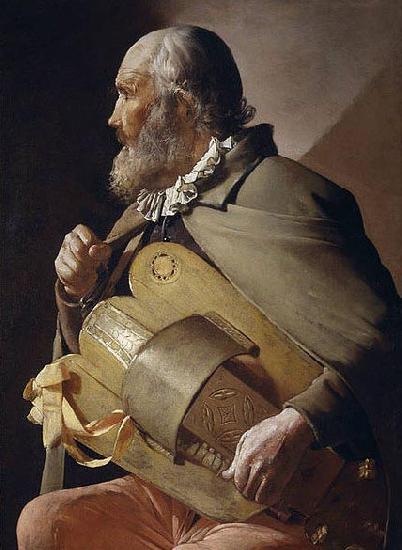 Georges de La Tour Blind Hurdy-Gurdy Player oil painting image